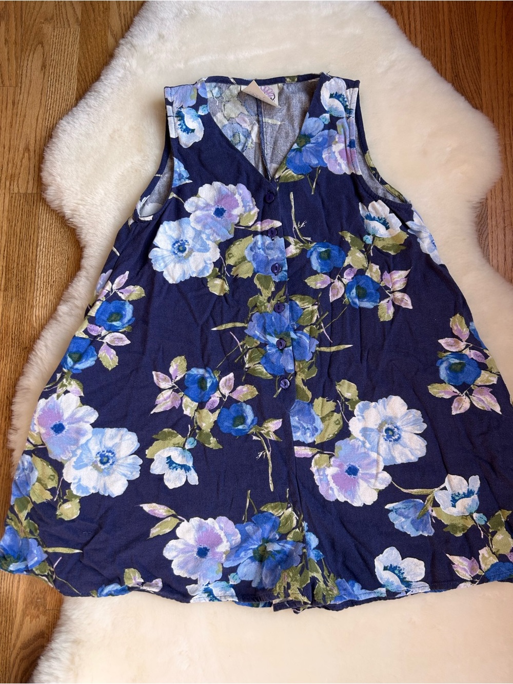 Cotton linen floral romper girls large